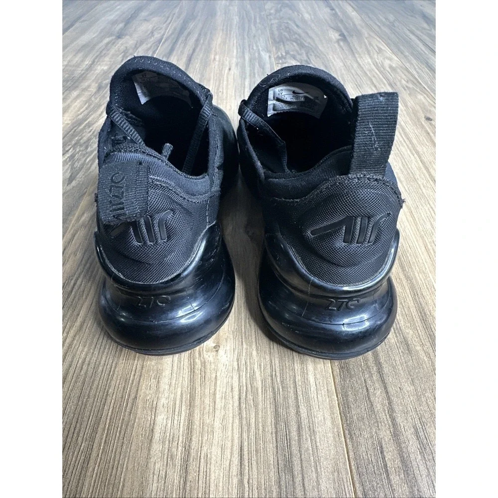 Nike Air Max 270 BQ5776-001 Black Shoe Sneakers Youth Unisex Size 6Y‎